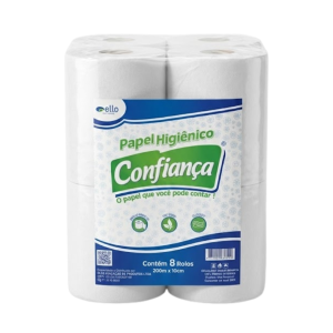 PAPEL HIGIÊNICO CONFIANÇA 200X10CM 8 ROLOS